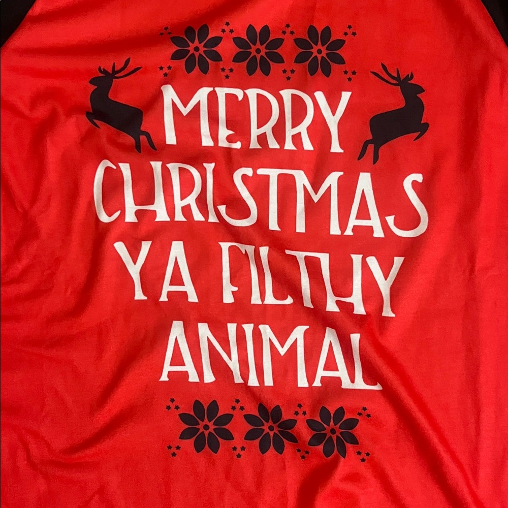 Merry Christmas ya filthy animal pjs NEW